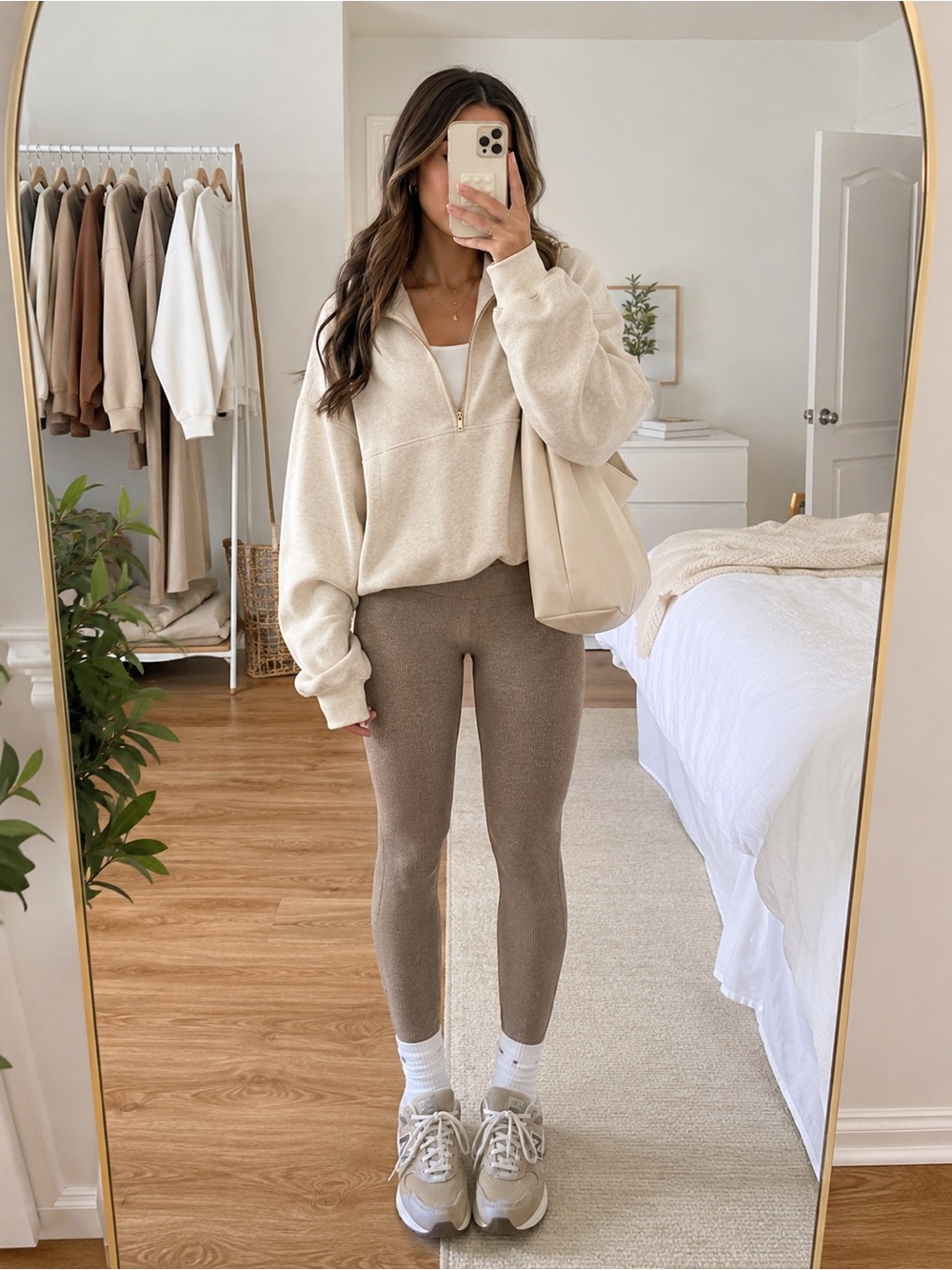 Cozy Knit Leggings - Taupe